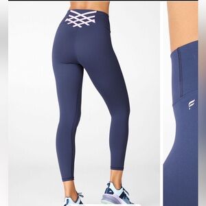 Fabletics Navy Leggings cross detail